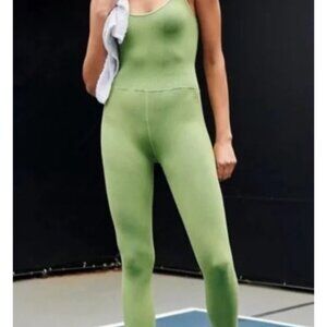 Free People Movement Green Good Karma One Piece Bodysuit Jumpsuit, Size XS/S